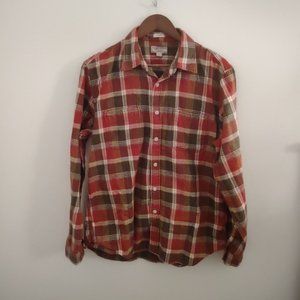 Wallace & Barnes Classic Flannel Plaid Shirt - L